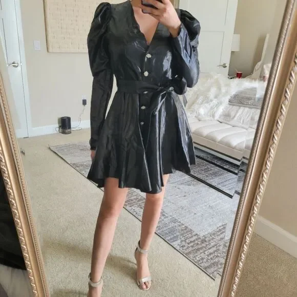 ROTATE- Metallic Dress - Picture 2 of 9